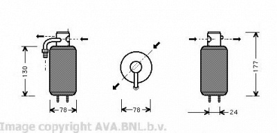 AVA QUALITY COOLING vwd051 -  Осушитель, кондиционер